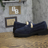 Clarks Suede Lauryl Step Loafer 26184351 Navy Blue 10W