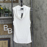 Ultra Flirt Juniors Sleeveless Cowl-Neck Tank Top 3C222MC White M