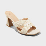 A New Day Women's Tia Mule Heels 89530591 Cream Off White 8M