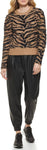 DKNY Women's Fuzzy Pattern Long Sleeve Sweater P2MSA06Z