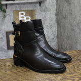 Calvin Klein Jasen Block Heel Bootie KCJASEN Black 6.5M