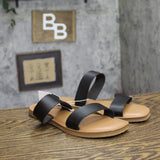 Universal Thread Freya Footbed 2-Band Sandals 94805538 Black 8W