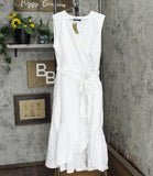 ZUZIFY Women's Cotton Eyelet Wrap Dress Z1-100093988MS White 14