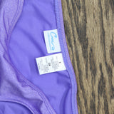 California Waves Metallic Shine Hipster Bikini Bottoms Swimsuit Purple S