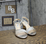 Nina Nelena Womens Sparkling Dress Sandals NELENA-YF Silver Gray 9M