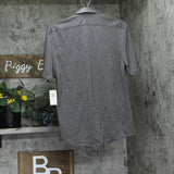 Calvin Klein Shirt Short Sleeve Extreme Slim Fit Stain Shield Magnet Gray M