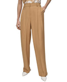 DKNY Womens High-Rise Side Pocket Sueded Canvas Pants UE5P8047 Whiskey Brown 8
