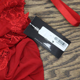 Oh La La Cheri Plus Valentine Soft Cup Lace Babydoll Nightgown Red 1X/2X
