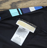 Michael Michael Kors Womens Ring Striped One-Piece Swimsuit Black Blue Multi 6