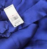 Alex Evenings Floral Applique Cap Sleeve Midi Dress Bright Royal Blue 10
