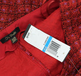 City Studios Juniors Herringbone Tweed Mini Dress 1921YT1BT1 Red Lilac 9/10