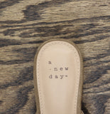 A New Day Womens Faux Suede Slip On Mules Heels Brown 6.5M