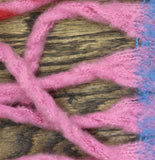 Steve Madden Two-Tone Lofty Scarf Fuzzy Oversized SMA-5223 Bright Pink Multi