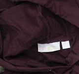 Belle by Kim Gravel Just a Touch Faux Leather Trim Hoodie Winestasing Red XS