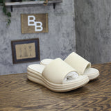Clarks Drift Twist Slide Wedge Sandals 26181604 Cream Brown 7W
