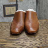 Naturalizer Womens Paloma Heeled Slip On Mules Clog H7021L3 Tawny Brown 10M