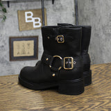 Universal Thread Womens Connor Harness Buckle Ankle Boots 90511576 Black 6M
