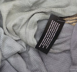 Logo By Lori Goldstein Scoop Neck Dye Effect Waffle Shirt Top Dark Shadow Gray L