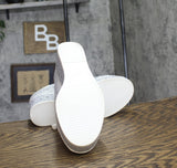 INC International Concepts Womens Aideen Wedge Sneakers Silver Bling Gray 9.5M