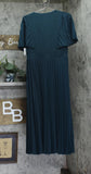 SLNY Womens Lurex Surplice Neck Pleated Dress 9128105 Spruce Green 4