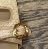 A New Day Womens Meg Sandals Double Band Buckle 94748234 Beige Brown 7.5M