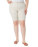 Gloria Vanderbilt Women's Plus Size Amanda Bermuda Short Stonewood Brown 24W