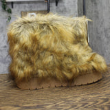 A New Day Faux-Fur Ankle Boots with Memory Foam Insole 94715798 Brown 10M