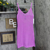 Hurley Womens Crochet Mini Cover Up Swim Beach Dress Orchid Purple XS/S