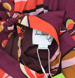 Sam Edelman Womens Hoyal Large Floral High Neck Dress 30F751-S4 Wine Multi Red 6