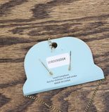 Ella Geometric Pendant Dangly Earring Necklace Set Gold / Smoky Gray 18" + 3"