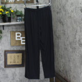 State Of Day Womens 2-Pc. Fluid-Knit Pajama Cardigan Pants 100189719MS Black XS