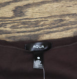 Aqua Womens Ponte Mock Neck Bubble Mini Dress YCGD5097 Brown S