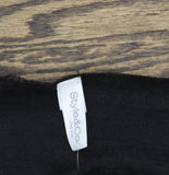 Style & Co. Womens Solid Patchwork Weave Fringe Scarf SC9542502 Black