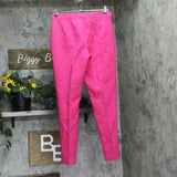 T Tahari Womens High Rise Wide-Leg Pants Ankle THF52002 Tulip Pink 8