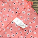 Cece Womens Elbow Sleeve Split-Neck Blouse 7033067 Calipso Coral Pink M