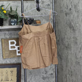 State Of Day 2-Pc. Sleeveless Pajama Set Linen Blend Natural Umber Brown XL