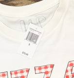 Unfortunate Portrait Graphic Pizza Short Sleeve T-Shirt UPMB-1001 White S