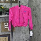 Nike Girls Velour Zip Up Hoodie 36N417G Fuchsia Pink 6X