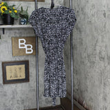Nine West Womens Knit Wrap Beltled Dress 1661ae59ea9a41 Black / White S