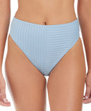 Sanctuary Womens Refresh Rib High Rise Bikini Bottom SARR25552 Blue Chateau S