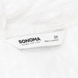 Sonoma Womens Pintuck Button Front Babydoll Maxi Dress 166fe2a7e9e442 White 3X
