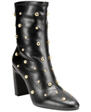 I.n.c. International Concepts Faux Leather Dress Ankle Boots Black / Gold 5.5M