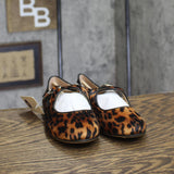 A New Day Tasmin Velvet Flats with Buckle Straps 94568225 Leopard Light Brown 6M