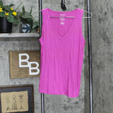 Nine West Womens Soft Spun V-Neck Tank Top 1660c0eab44a8a Hot Pink S