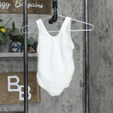 Unbranded Vintage 4-Pack USA Made Youth Girls Lined Romper Leotard White 6X