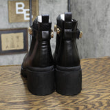 Sugar Favorite Mid Calf Chunky Heel Lace Up Fashion Boots Favorite Black 9M