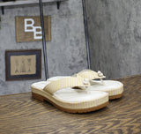 Donald Pliner Womens Sylver Thong Sandals SYLVERR Foam Brown 8M