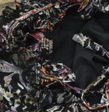 Aqua Womens Floral Satin Burnout Long Sleeve Maxi Dress IDO12879 Black Multi M