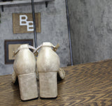 Bella Vita Womens Aliette Dress Sandals Block Heel ALIET Gold Metallic 9.5W