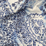 DG2 by Diane Gilman Burnout Print Sequin T-Shirt Top Chambray Paisley Blue 2X